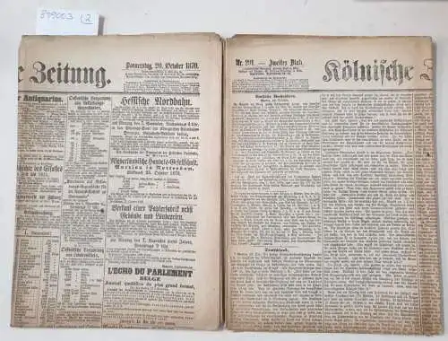Kölnische Zeitung: Kölnische Zeitung Nr. 291 : 20. October 1870 : (in 2 Bögen) : Erstes und Zweites Blatt : Komplett. 