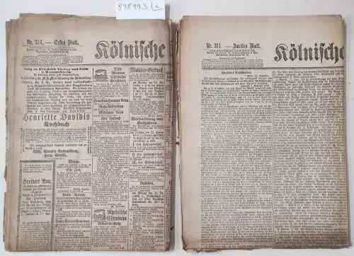 Kölnische Zeitung: Kölnische Zeitung Nr. 314 : 12. November 1870 : (in 2 Bögen) : Erstes und Zweites Blatt : Komplett. 