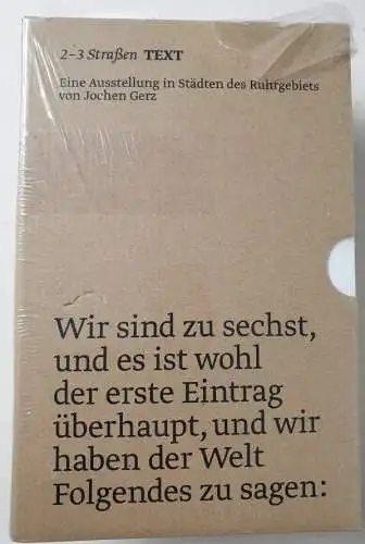 Gerz, Jochen: 2 - 3 Straßen : (Eine Ausstellung in Städten des Ruhrgebiets). 