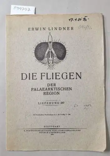 Lindner, Erwin: Die Fliegen der palaearktischen Region : Lieferung 287 
 9d. Psychodidae-Psychodinae. S. 1-48, Textfig. 1-186. 