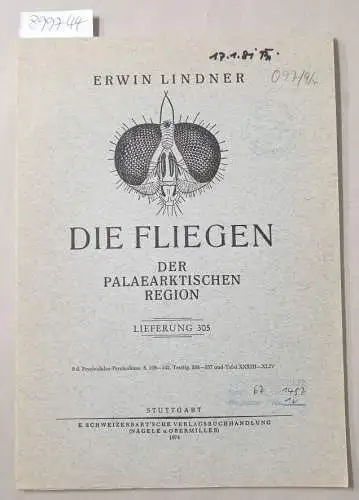 Lindner, Erwin: Die Fliegen der palaearktischen Region : Lieferung 305 
 9d. Psychodidae-Psychodinae. S. 109-142, Textfig. 233-357 und Tafel XXXIII-XLIV. 