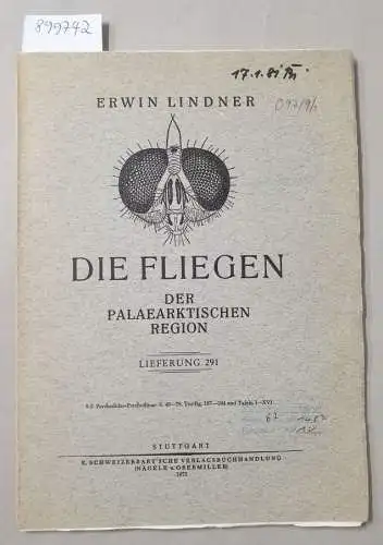 Lindner, Erwin: Die Fliegen der palaearktischen Region : Lieferung 291 
 9d. Psychodidae-Psychodinae. S. 49-78, Textfig. 187-194 und Tafel I-XVI. 
