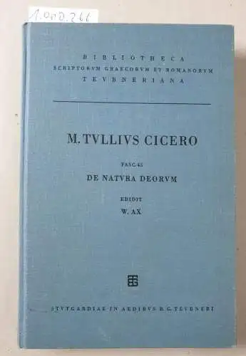 Ax, W: M. Tullius Cicero Fasc. 45 : De Natura Deorum. 