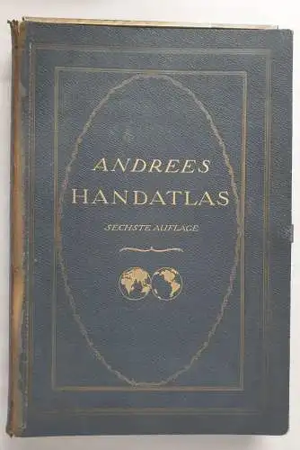 Ambrosius, Ernst (Hrsg.): Andrees Allgemeiner Handatlas : in 221 Haupt- und 192 Nebenkarten : in Original Halbleder Kassette 
 mit: Namensverzeichnis zu Andrees Handatlas (gebundene Ausgabe). 