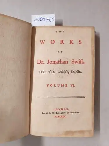 Swift, Jonathan: The Works Of Dr. Jonathan Swift : Volume VI. : Miscellanies In Verse. 