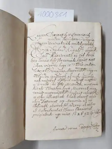 Familienchronik: Handschriftliche Familienchronik in ungarischer Sprache 1693-1873. 