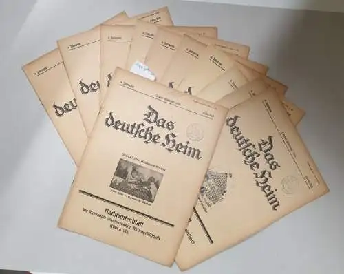 Vereinigte Bausparkassen Aktiengesellschaft Köln am Rhein: Das deutsche Heim : 4. Jahrgang : 1936 : Heft 1-3 und 5-12 : 11 Hefte. 