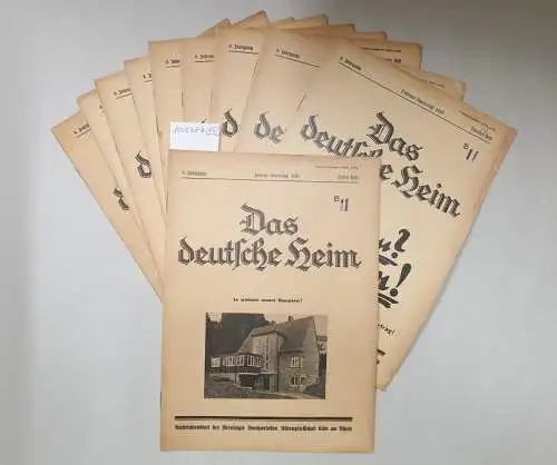 Vereinigte Bausparkassen Aktiengesellschaft Köln am Rhein: Das deutsche Heim : 5. Jahrgang : 1937 : Heft 1-8, 11 und 12 : 10 Hefte. 