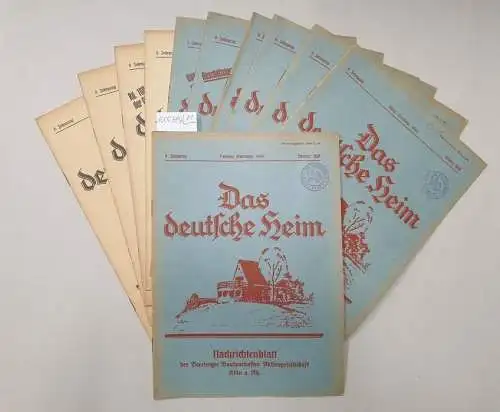 Vereinigte Bausparkassen Aktiengesellschaft Köln am Rhein: Das deutsche Heim : 3. Jahrgang : 1935 : Heft 2-12 : Februar (Hornung) - Dezember (Julmond) : 11 Hefte. 