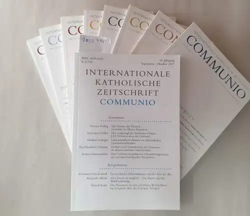 Schwabenverlag: Konvolut Internationale Katholische Zeitschrift Communio 5/2017, 1,2,5,6/2020, 1,2,5,6/2021. 