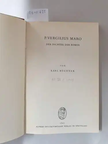 Büchner, Karl: P. Vergilius Maro, der Dichter der Römer. 