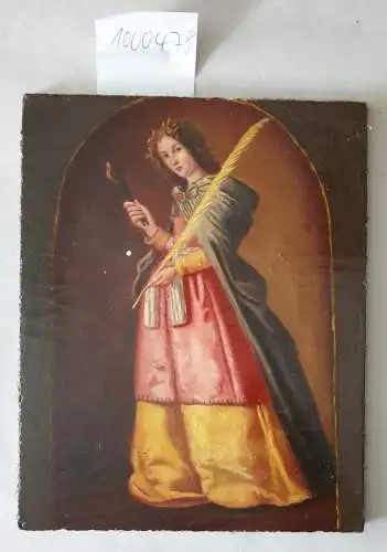 Holztafel: Heilige Katharina von Alexandria. 