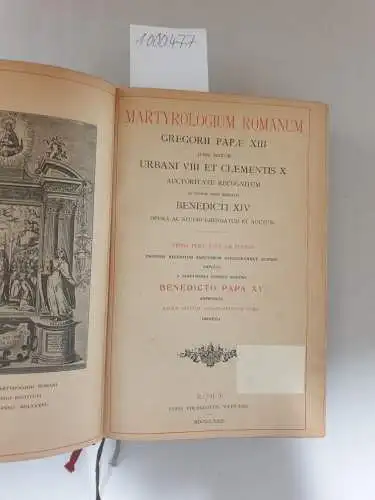 Typis Polyglottis Vaticanis, Rom: Martyrologium Romanum Gregorii Papae XIII jussa editum Urbani VIII et Clementis X auctoritate recognitum av deinde anno MDCCXLIX Benedicti XIV
 opera ac studio emendatum et auctum; prima post typicam editio . a Benedicto 