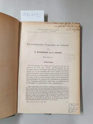 Hofmänner, B. und R. Menzel: Die freilebenden Nematoden der Schweiz 
 (= Revue Suisse de Zoologie, Vol. 23, No. 5- Juin 1915). 