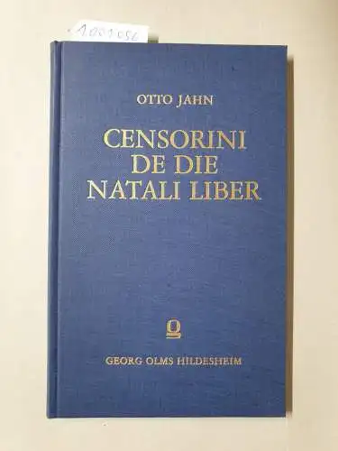 Jahn, Otto: Censorini de die natali liber. 