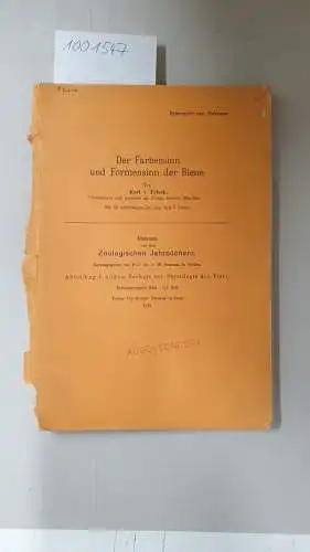 Frisch, Karl von: Der Farbensinn und Formensinn der Biene
 Mit 12 Abbildungen im Text und 5 Tafeln. 