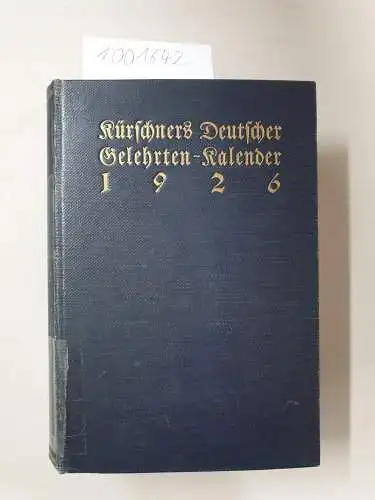 Jäger, Hans und Gerhard Lüdtke: Kürschners Deutscher Gelehrten-Kalender auf das Jahr 1926 : Zweiter Jahrgang 
 Mit dem Bildnis von Professor Dr. Georg Dehio. 