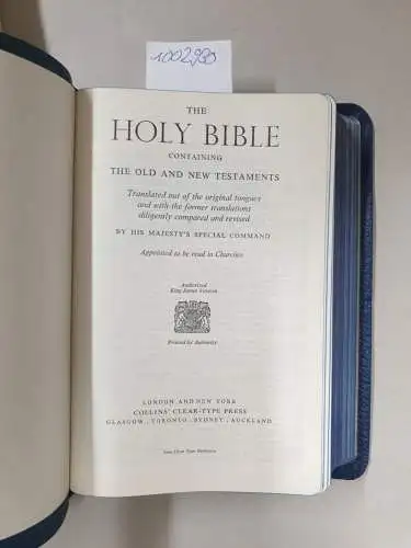 Collins Clear-Type Press: Iona Reference Bible with Concordande - Authorised Version. 