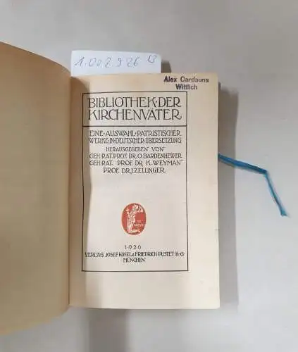 Koetschau, Prof. Dr. Paul: Des Origenes ausgewählte Schriften. Band 1-3. 
