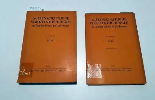 Lehmann, Edgar (Hrsg.): Wissenschaftliche Veröffentlichungen des Deutschen Instituts für Länderkunde : Neue Folge 15/16 : 2 Bände : Komplett 
 Textband (u.a. Zur Eröffnung der...
