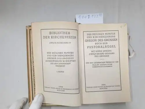 Gutberlet, Dr. Konstantin: (Bd. I+II) Des heiligen Papstes und Kirchenlehrers Gregor des Großen 
 Bibliothek der Kirchenväter. 