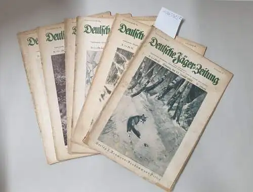 Deutsche Jäger-Zeitung: Deutsche Jäger-Zeitung, Konvolut des Jahres 1929, zusammen 6 Hefte. 