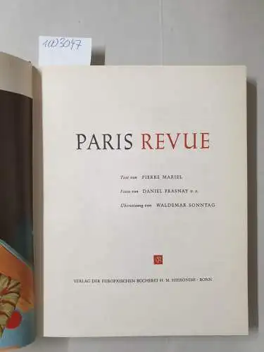 Mariel, Pierre, Daniel Frasnay und Waldemar Sonntag: Paris Revue. 