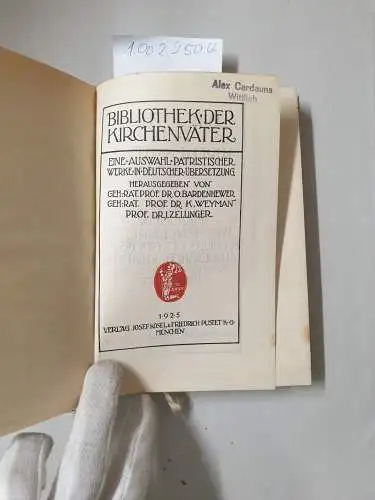 Stegmann, Dr. Anton: Des Heiligen Kirchenlehrers Basilius des Großen, Bischofs von Cäsarea, ausgewählte Schriften (Bd. 1+2 komplett). 