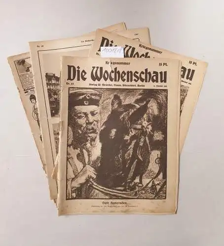 Die Wochenschau: Die Wochenschau, Kriegsnummer, Nr. 42-44, Oktober/November 1915, Konvolut von 3 Ausgaben. 