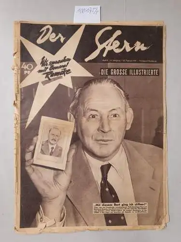 DER STERN: Der Stern : Die Grosse Illustrierte , 25. Februar 1951 , Heft 8, 4. Jahrgang 1951 : Fallschirmjäger-General Ramcke  / Polizeiskandal Frankfurt und Düsseldorf / Soraya. 