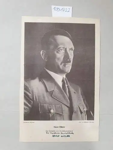 Chemische Fabrik J. Blaes  & Co: Jahresgabe 1941 : eine Bilderfolge aus dem Werden Großdeutschlands , den Herren Ärzten gewidmet von der Chemischen Fabrik J. Blaes & co. G.M.b.H. München : Bild Adolf Hitler. 