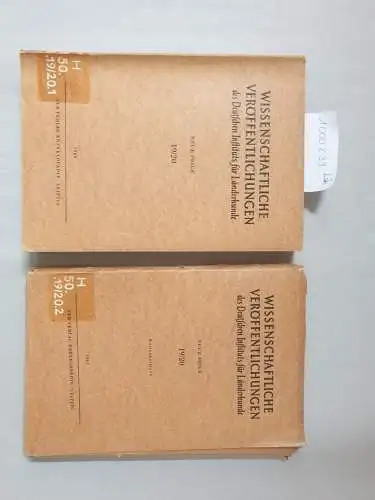 Lehmann, Edgar (Hrsg.): Wissenschaftliche Veröffentlichungen des Deutschen Instituts für Länderkunde : Neue Folge 19/20 : 2 Bände : Komplett 
 Textband und Faltmappe mit 21 Kartenbeilagen. 