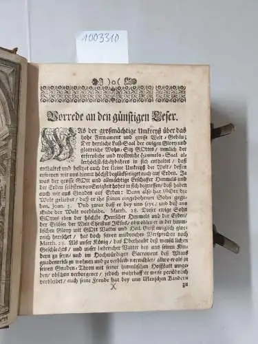 Schilhart, Josef: Göttlicher Gnaden-Thron, oder Himmlischer Wohn-Sitz Gottes auf Erden, Das wahre Himmel-Brod, und Unsere tägliche Seelen-Speise. Das ist: Das Hochheilige Sacrament dess Altars, (Worinnen...