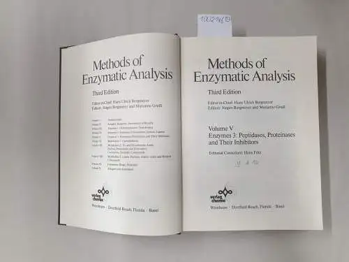Bergmeyer, Hans Ullrich, Jürgen Bergmeyer und Marianne Graßl: Methods of Enzymatic Analysis : Volumes 1-12, Cumulated Subject Index 
 12 Bände plus Registerband: so Komplett. 
