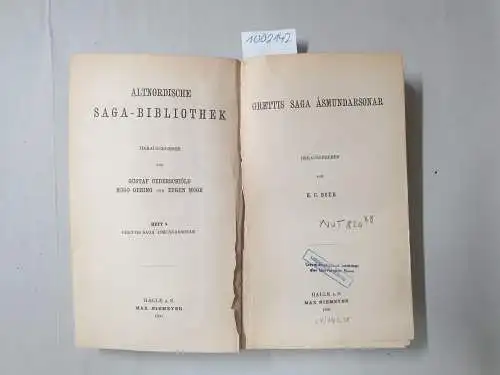 Boer, R.C: Grettis saga Àsmundasonar, hrsg. v. r. C. Boer 
 (= Altnordische Saga-Bibliothek, Hrsg. v. Gustav Cederschiöld, Hugo Gering und Eugen Mogk, Heft 8). 