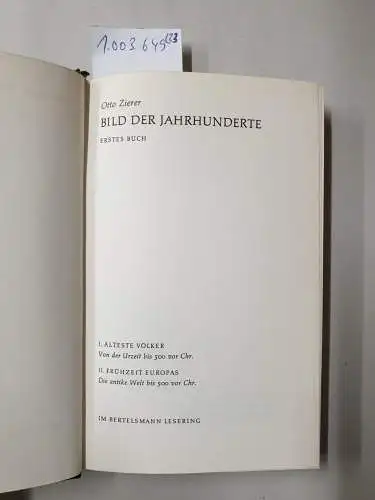 Zierer, Otto: Bild der Jahrhunderte (in 22 Büchern) + Registerband zur Weltgeschichte. 