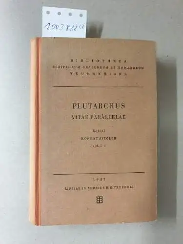 Plutarchus: Vitae parallelae. 3 Bände in 6 Teilbänden. 