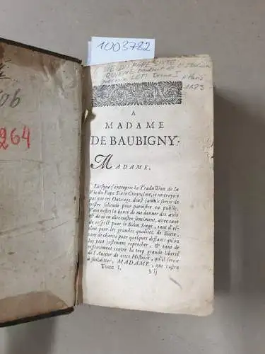 Leti, Gregorio und Le Peletier: La Vie du pape Sixte cinquieme. Traduit de l'italien de Gregorio Leti : Tome I+II
 (par l'abbe L.-A. Le Peletier). 