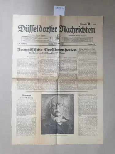 Düsseldorfer Nachrichten: Düsseldorfer Nachrichten, 60. Jahrgang , Nummer 90: 31. März 1935 : 120. Geburtstag Bismarks. 