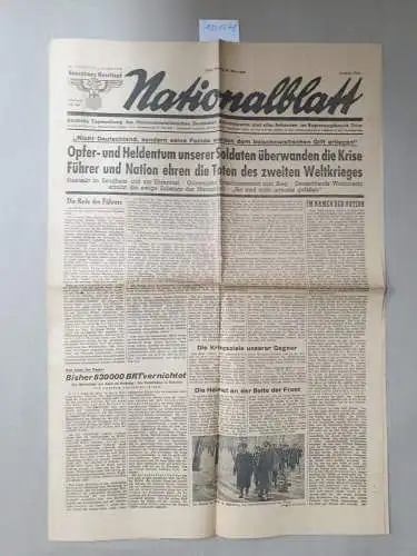 Nationalblatt: Nationalblatt, 14. Jahrgang , Nummer 68: 22. März 1943 : Heldengedenktag 
 Amtliche Tageszeitung  der NSDAP und aller Behörden im Regierungsbezirk Trier, Gauzeitung Moselland. 