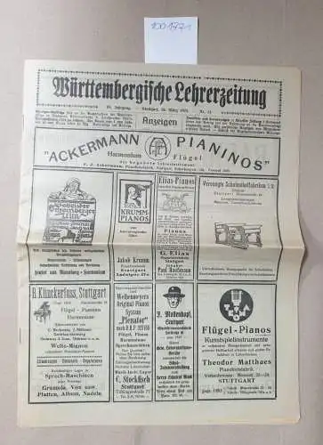 Württembergische Lehrerzeitung: Württembergische Lehrerzeitung, 26. März 1925, 85. Jahrgang , Nummer 13 
 Wochenzeitschrift des Württ. Lehrervereins. 