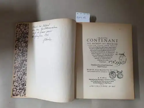 Saint Didier, (Henry de): Traicté contenant les secrets du premier Livre sur l'espée seule, mère de toutes armes, qui font espée dague, cappe, targue, bouclier.. 