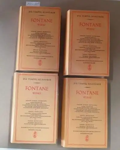 Fontane, Theodor: Theodor Fontane. Werke. 4 Bände, so komplett
 (= Die Tempel-Klassiker) Sonderausgabe. 