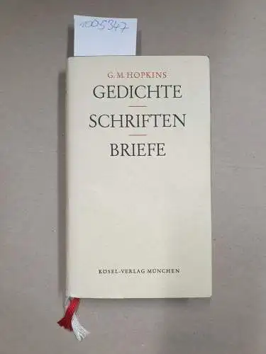 Hopkins, Gerard Manley: Gedichte Schriften Briefe. 