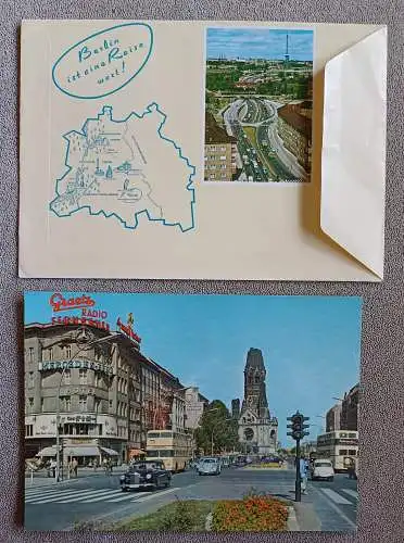 [Echtfotokarte farbig] Rückseite
Berlin, Kurfürstendamm und Kaiser-Wilhelm-Gedächniskirche 
Hans Andres Verlag Berlin, Aufnahme Archiv Hans Hartz. 