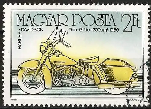 Ungarn (Hongrie) 1985 – Mi 3800 - YT 3018 - Motorrad Harley-Davidson Duo-Glide ( Moto )