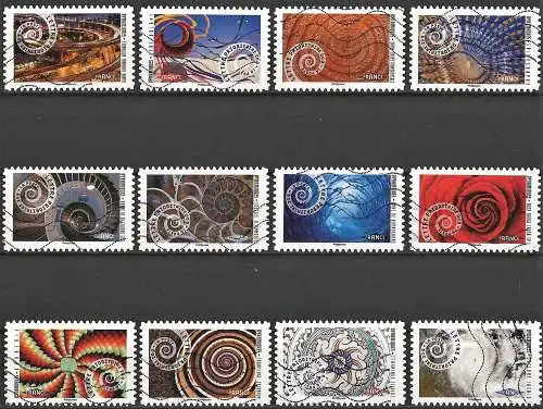 Frankreich (France) 2014 – Mi 5748/59 - YT Ad 927/38 - Dynamische Designs ( Oeuvres d'Art - Dynamic theme ) Komplette Serie