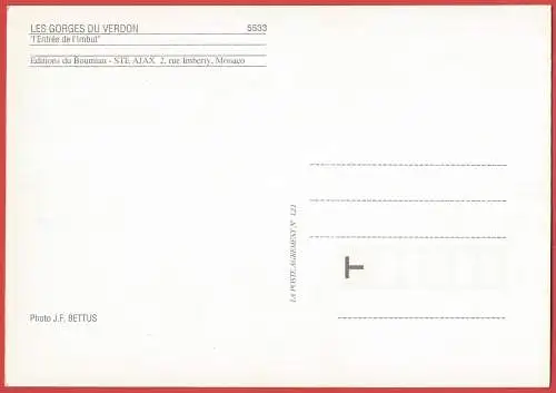[Ansichtskarte] Alpes-de-Haute-Provence - Verdon-Schlucht : Eingang zu Imbut
( Gorges du Verdon : Entrée de l'Imbut ). 
