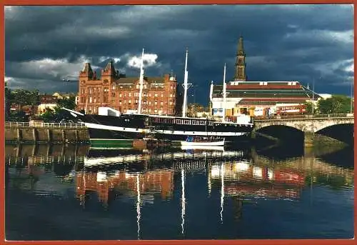 [Ansichtskarte] Schottland: Glasgow - Der alte Klipper "Carrick " auf dem Fluss Clyde. 