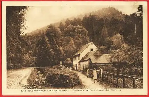 [Ansichtskarte] Baerenbach ( 67 ) Waldhaus und Restaurant. 
